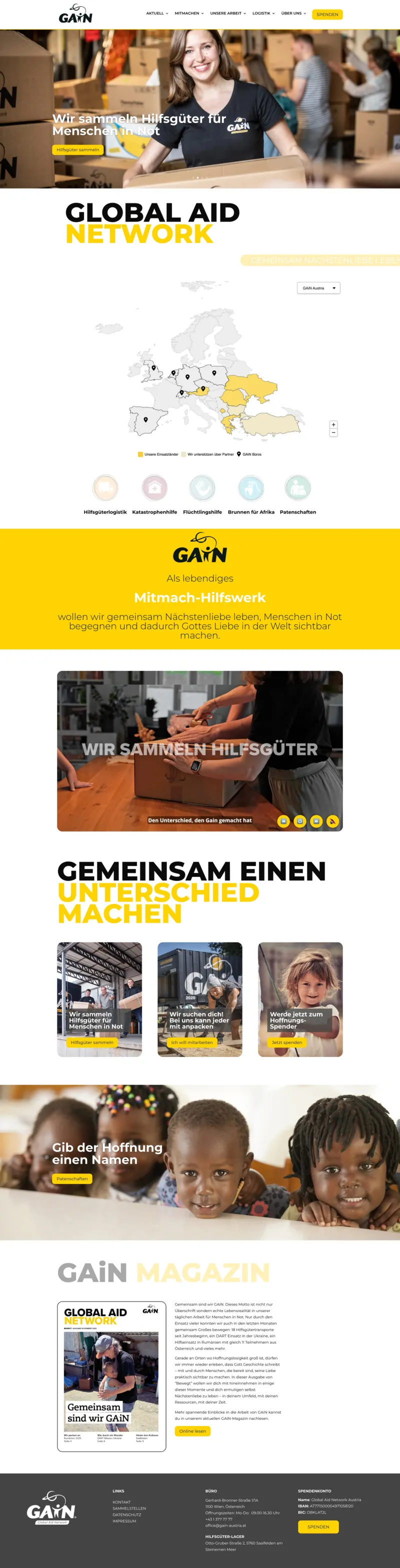 GAiN Austria — Global Aid Network, web humanitaria internacional